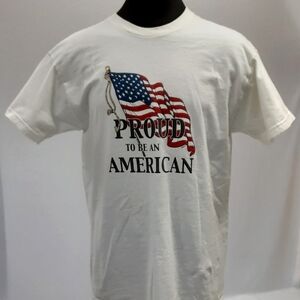 Vintage Proud to be an American Men's Xl Fruit of the Loom T Shirt Lk Nu